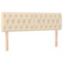 Voir la diapositive 2 : VIDAXL Tetes de lit 2 pcs Creme 72x7x78/88 cm Tissu