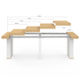 Voir la diapositive 4 : ID MARKET Table console extensible EDEN 10 personnes 235 cm bois et blanc