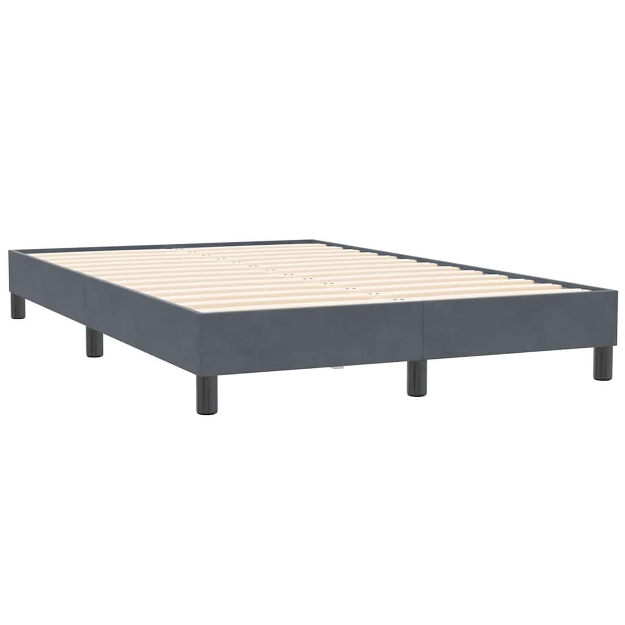 Voir la diapositive 2 : VIDAXL Cadre de lit sans matelas gris fonce 120x210 cm velours
