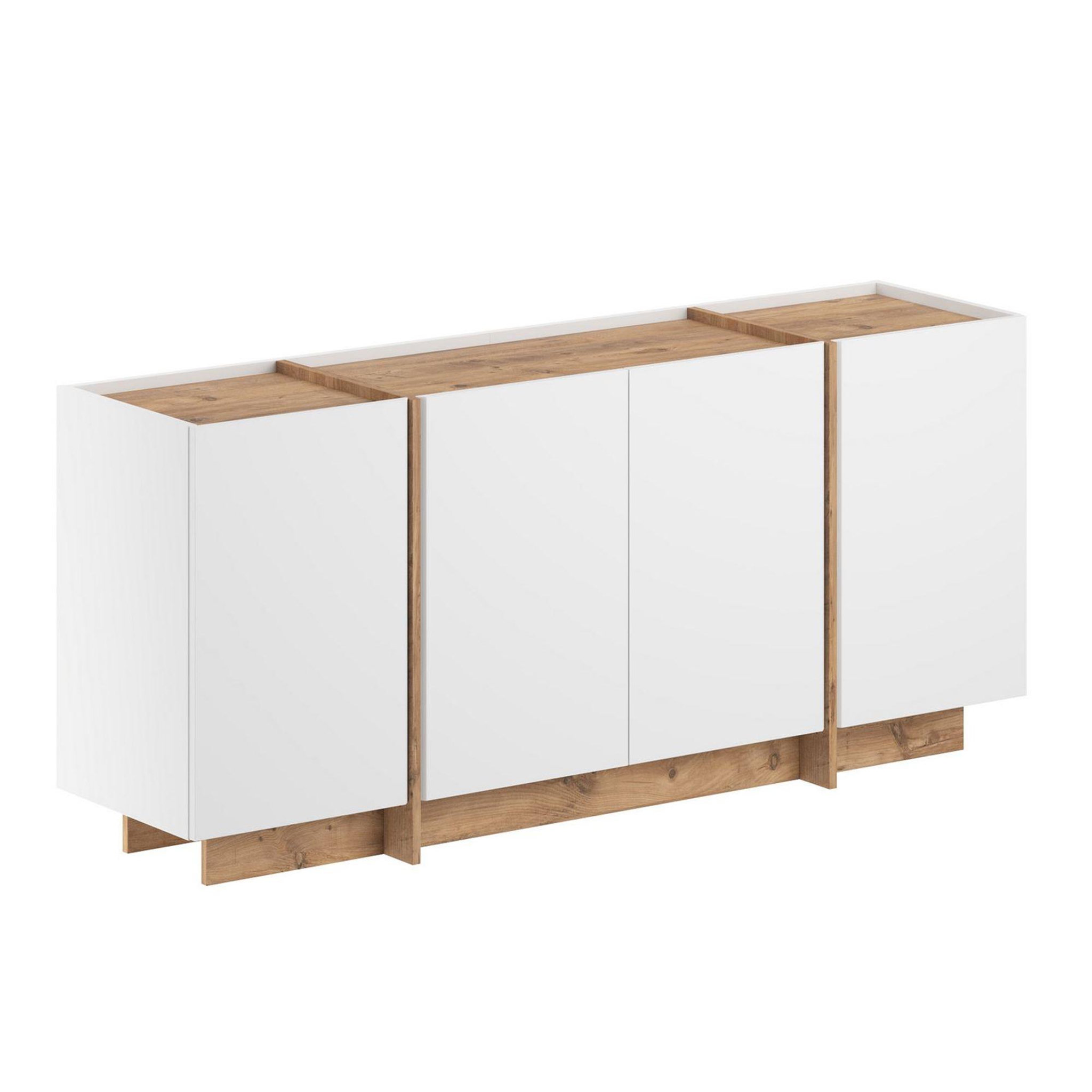 Habitat et Jardin Buffet en bois  dorma  - 180 x 45 x 80 cm - blanc / pin atlantique