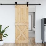 VIDAXL Porte NARVIK 80x210 cm bois massif de pin