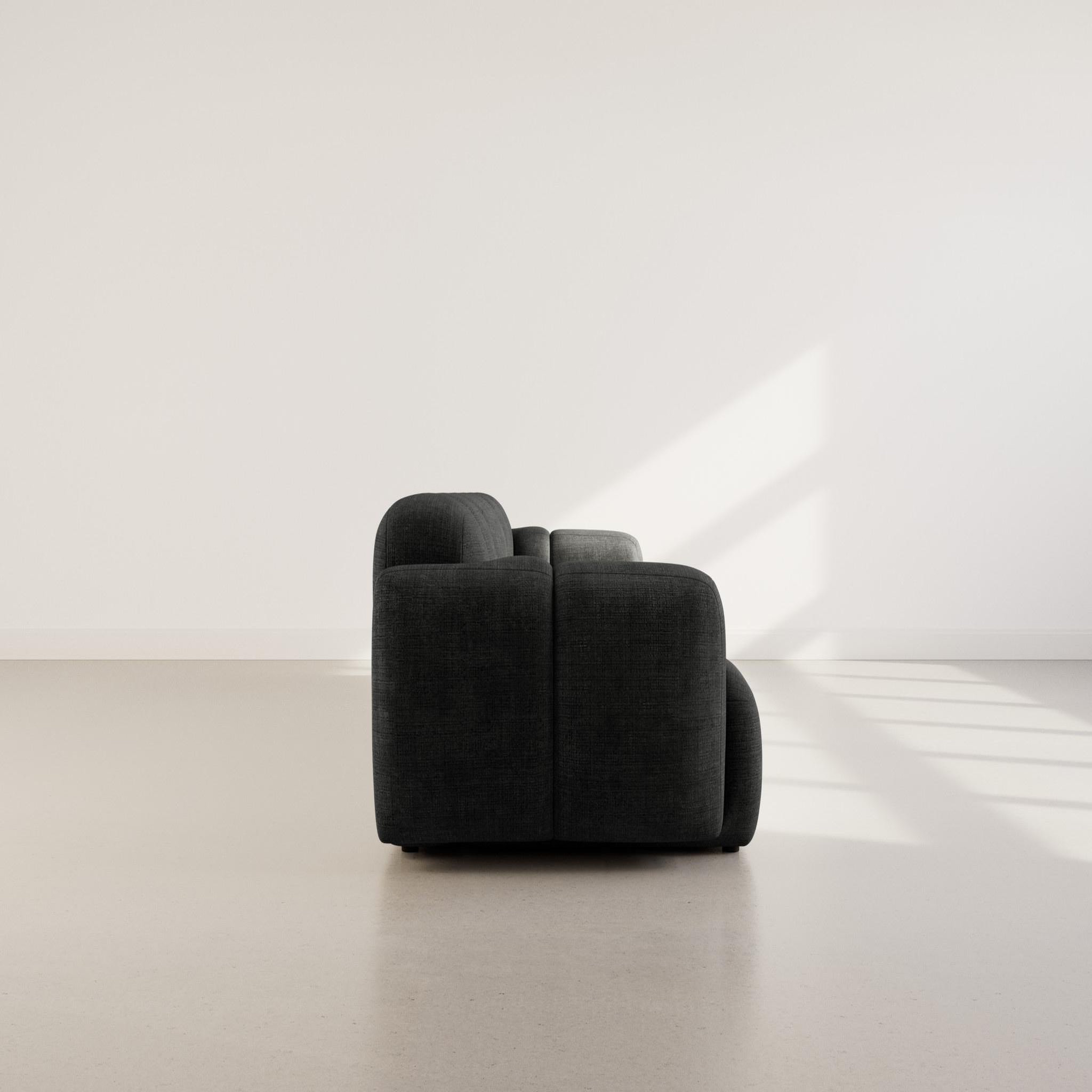 Voir la diapositive 6 : BEST MOBILIER Grace - canapé modulable 3 places en velours texturé