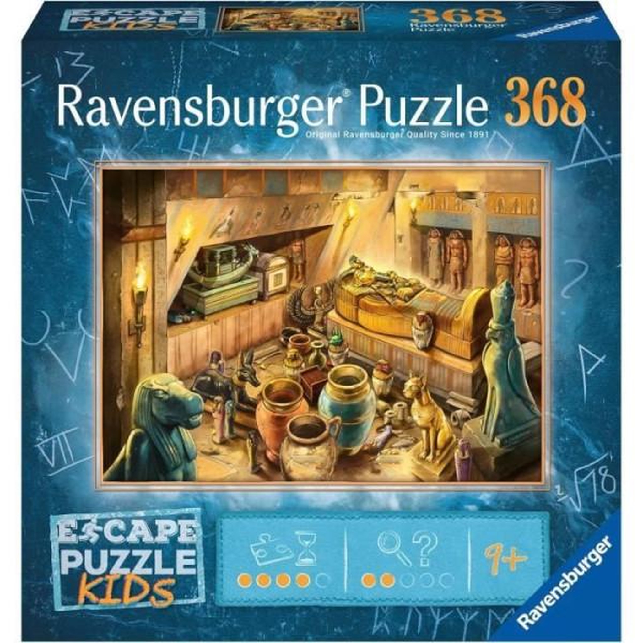 Voir la diapositive 2 : RAVENSBURGER Puzzle Escape 368 pièces – Égypte ancienne – Jeu d’énigmes Ravensburger – Aventure et mystère – Ravensburger