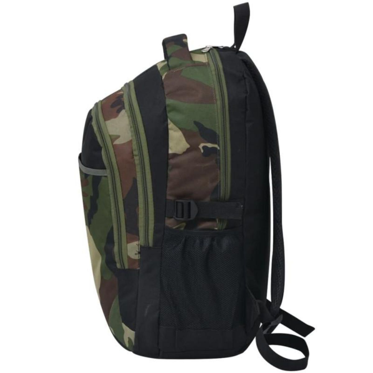 VIDAXL Sac à dos d école 40 L noir et camouflage