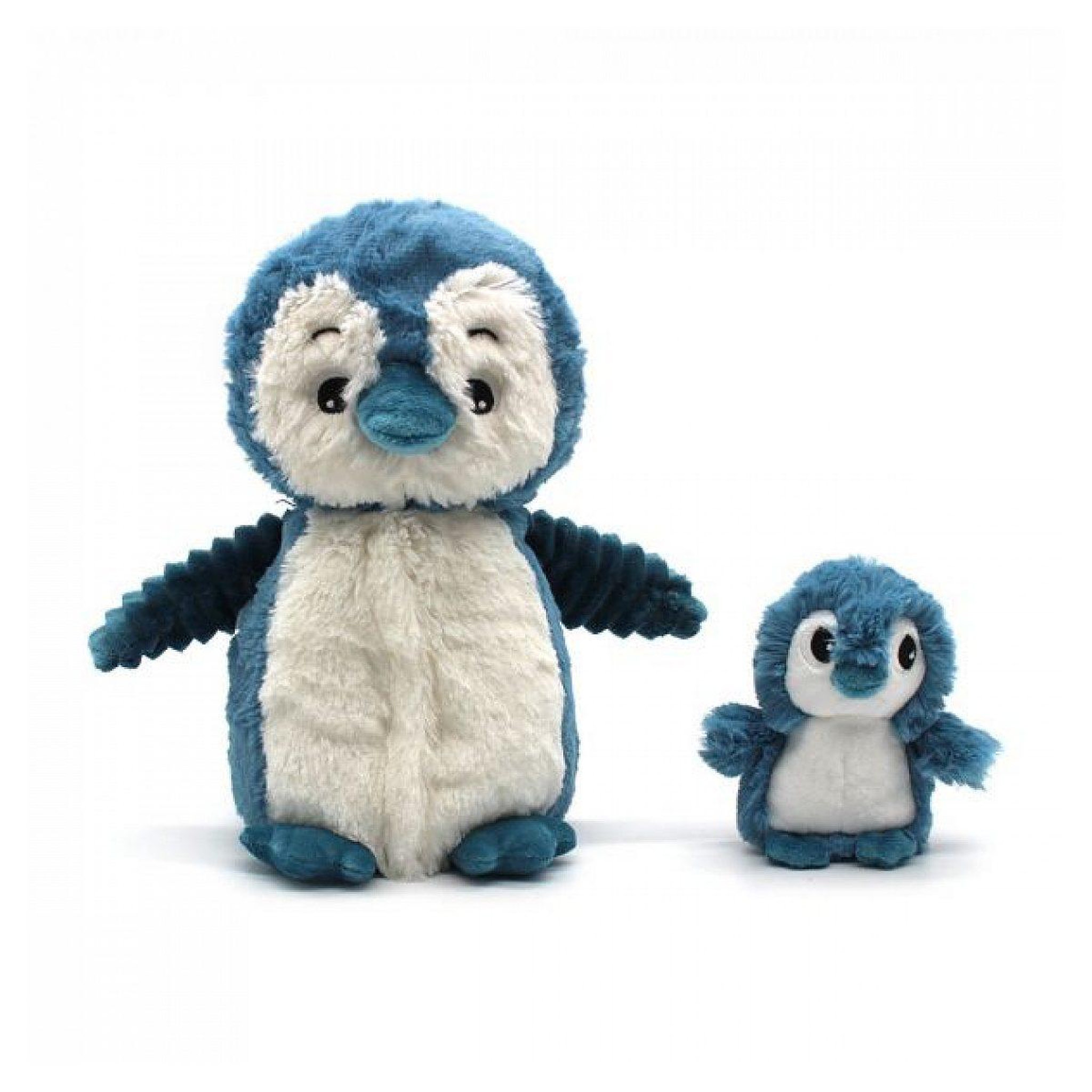Globe Trotoys Ptipotos pingouin maman et bebe - bleu