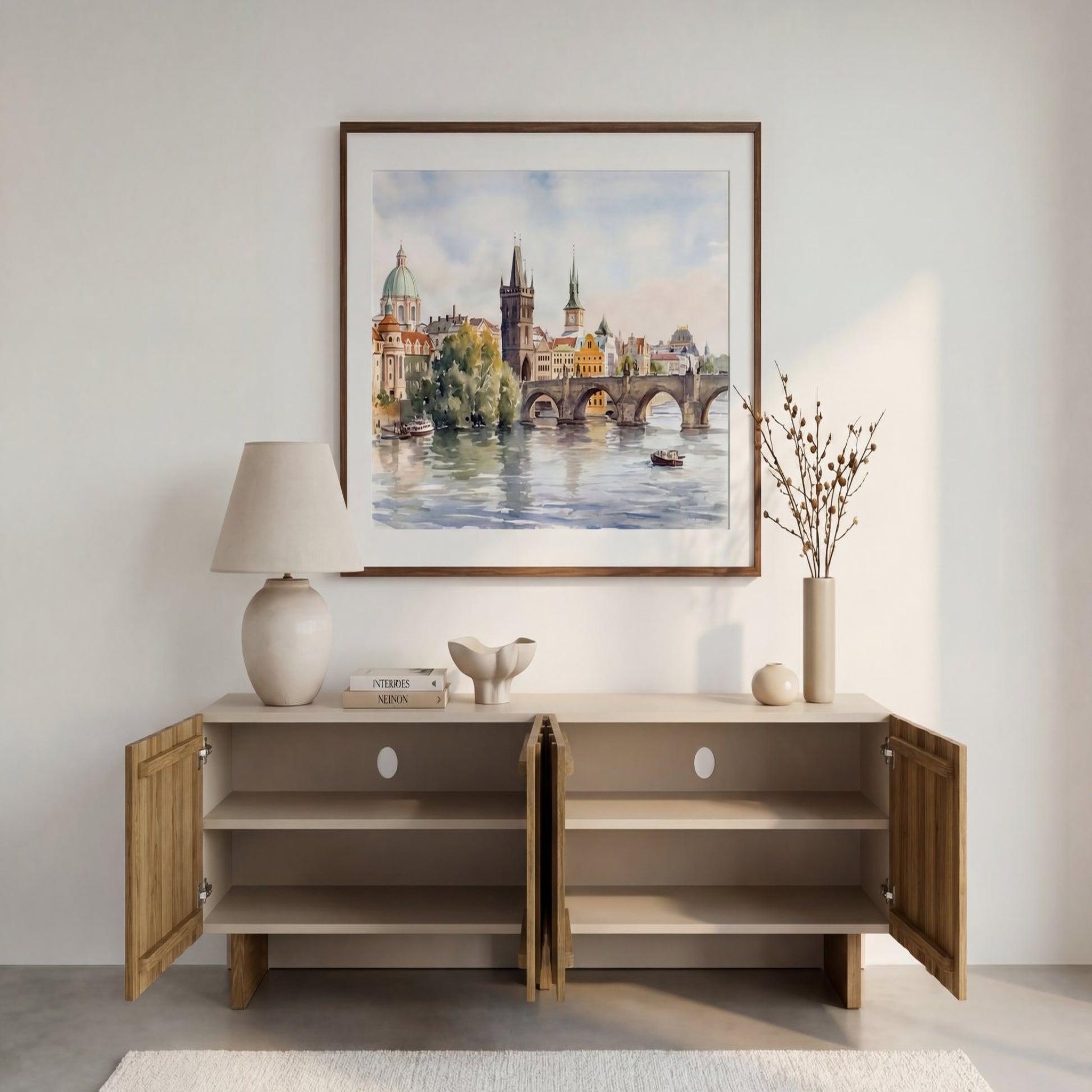 Voir la diapositive 3 : CASANOVA PARIS Perla - meuble tv 180cm en mdf chêne foncé