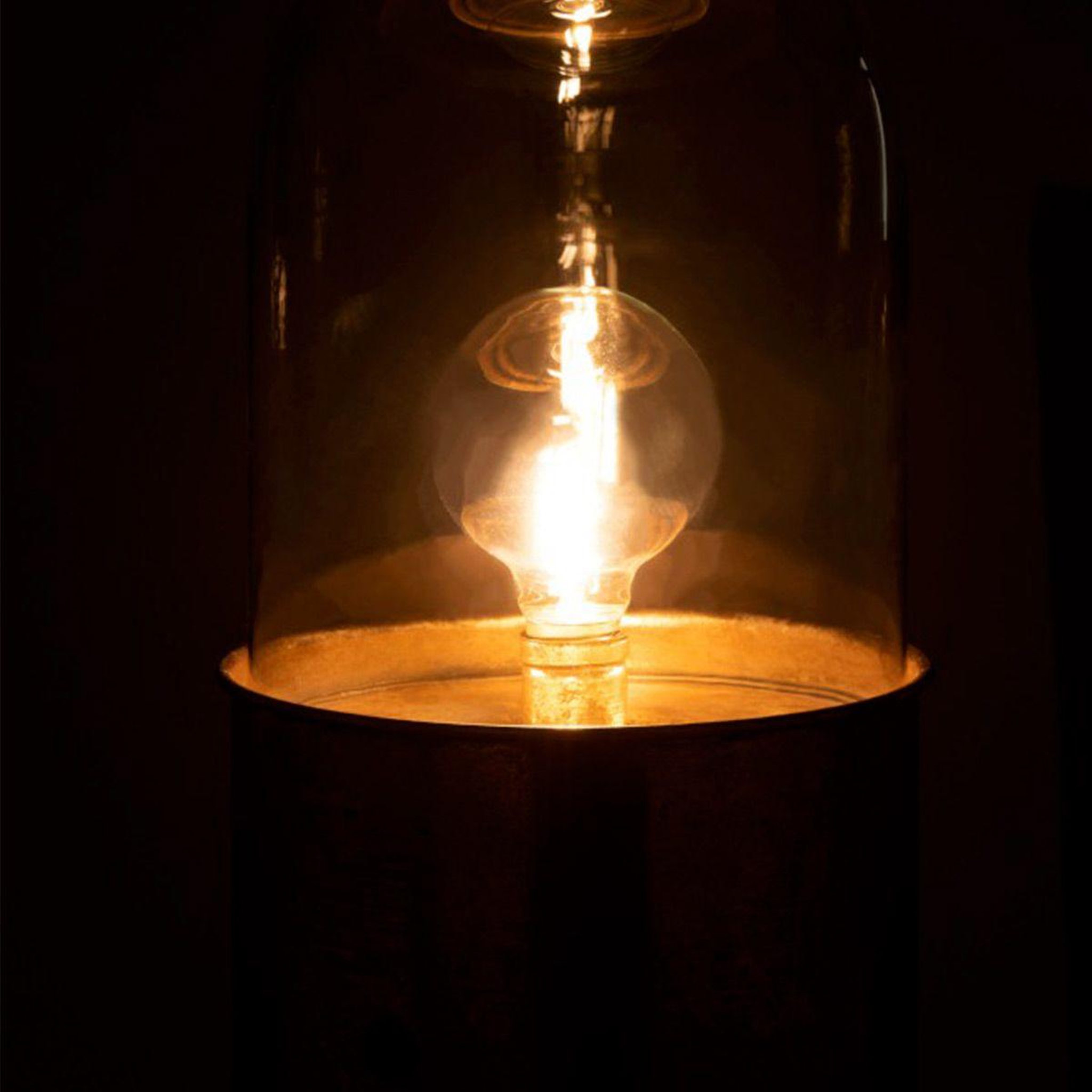 Voir la diapositive 3 : J-LINE Lampe à poser design en verre  bulb  41cm or
