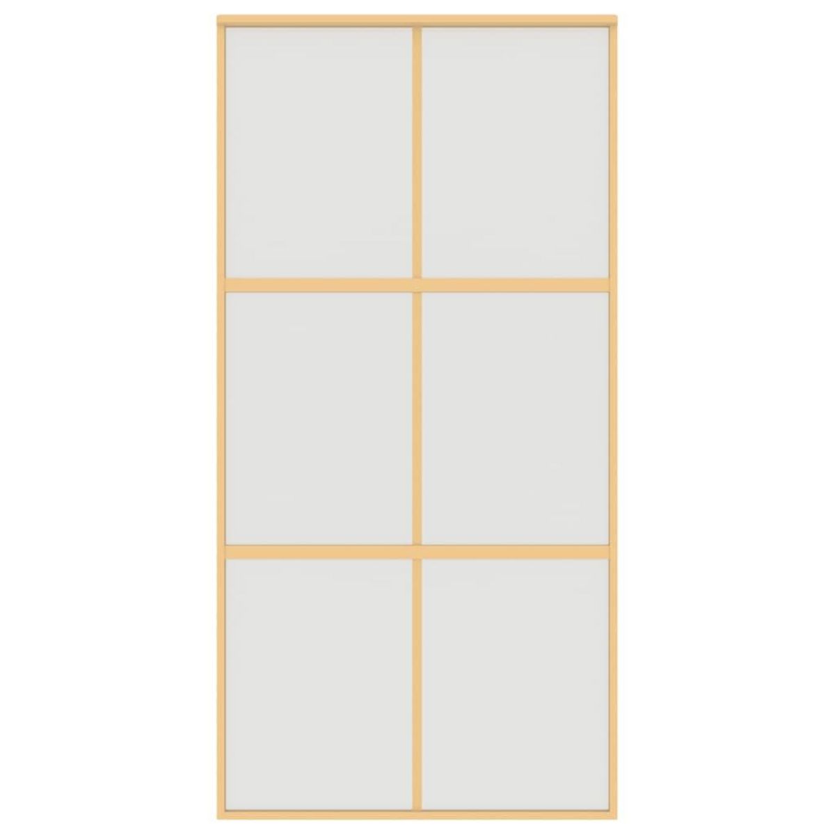 VIDAXL Porte coulissante dore 102,5x205 cm verre ESG depoli aluminium