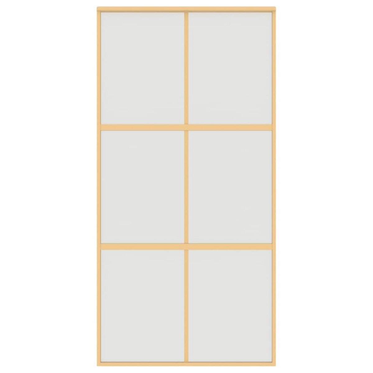 VIDAXL Porte coulissante dore 102,5x205 cm verre ESG depoli aluminium