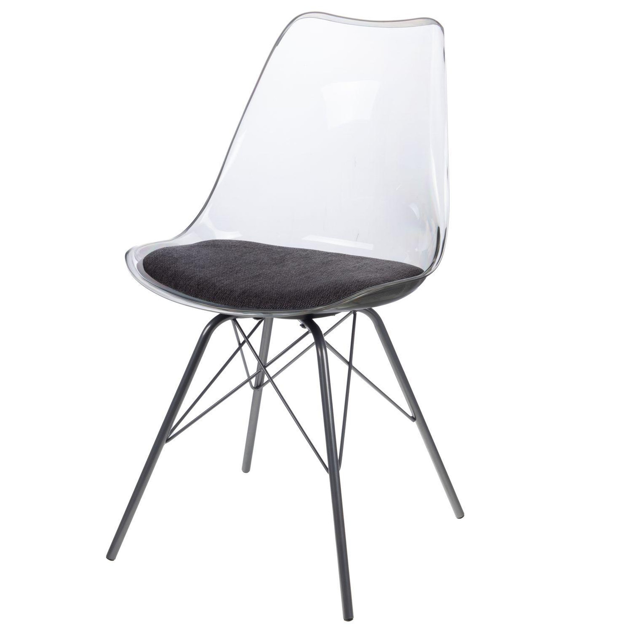 Voir la diapositive 3 : TOILINUX Lot de 4 chaises Diane avec coussin d'assise