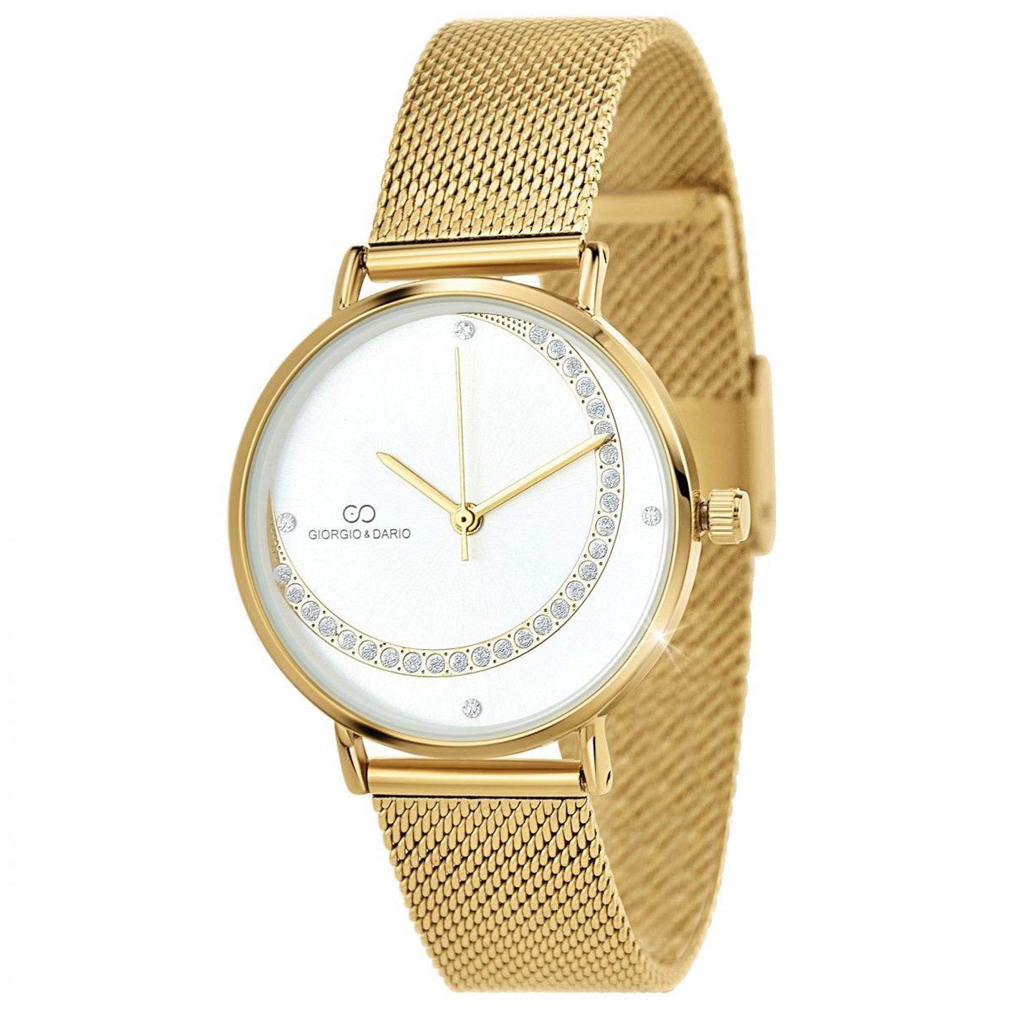 Voir la diapositive 1 : SC CRYSTAL Montre Clélia élégante ornée de Cristaux scintillants par SC Crystal