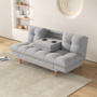 Voir la diapositive 3 : CONCEPT USINE Canapé convertible et modulable 3 places en tissu gris clair KALMAR