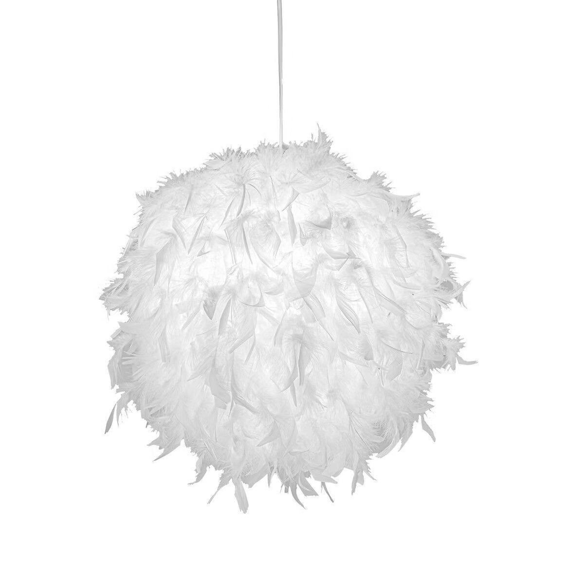 Atmosphera Kids Lampe Suspension Enfant Plumes  Hiver  35cm Blanc