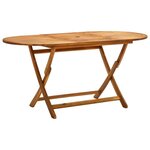 VIDAXL Table de jardin pliable 160x85x75 cm Bois d'acacia massif