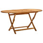 Voir la diapositive 1 : VIDAXL Table de jardin pliable 160x85x75 cm Bois d'acacia massif