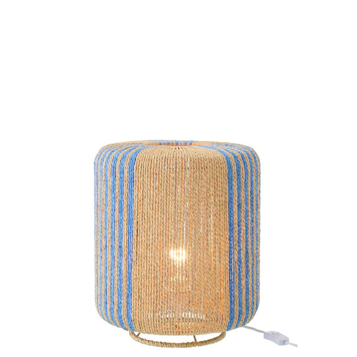 Paris Prix Lampe à Poser Corde  Chase  39cm Bleu & Naturel