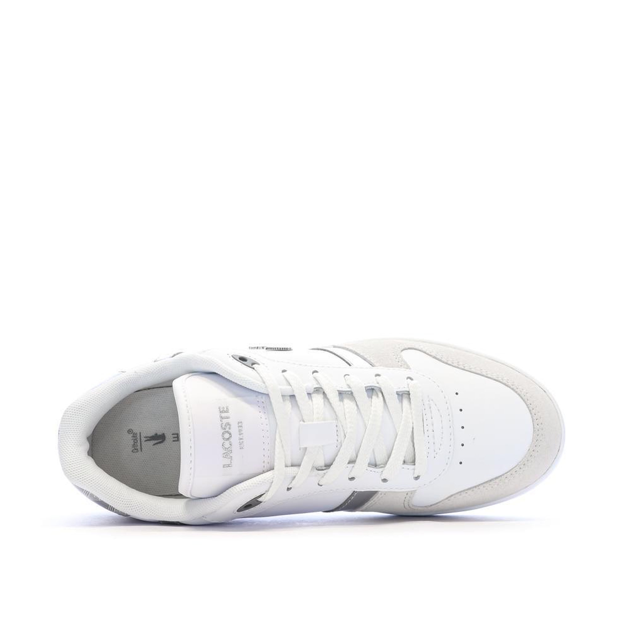 Voir la diapositive 4 : Lacoste Basket Blanc/Gris Femme Lacoste T-clip Set 224
