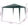 Voir la diapositive 6 : VIDAXL Tente de reception 3x3 m PE Vert