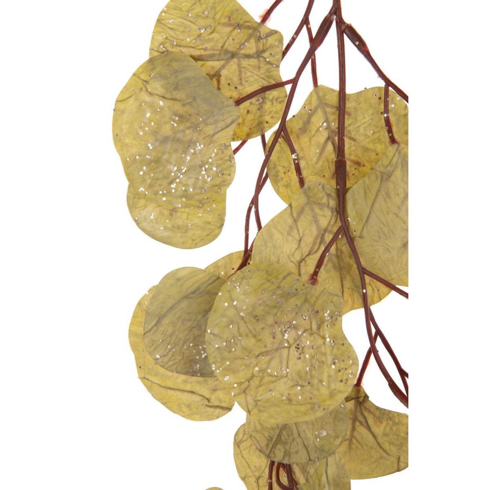 Voir la diapositive 2 : J-LINE Guirlande de feuilles  paillettes  165cm vert