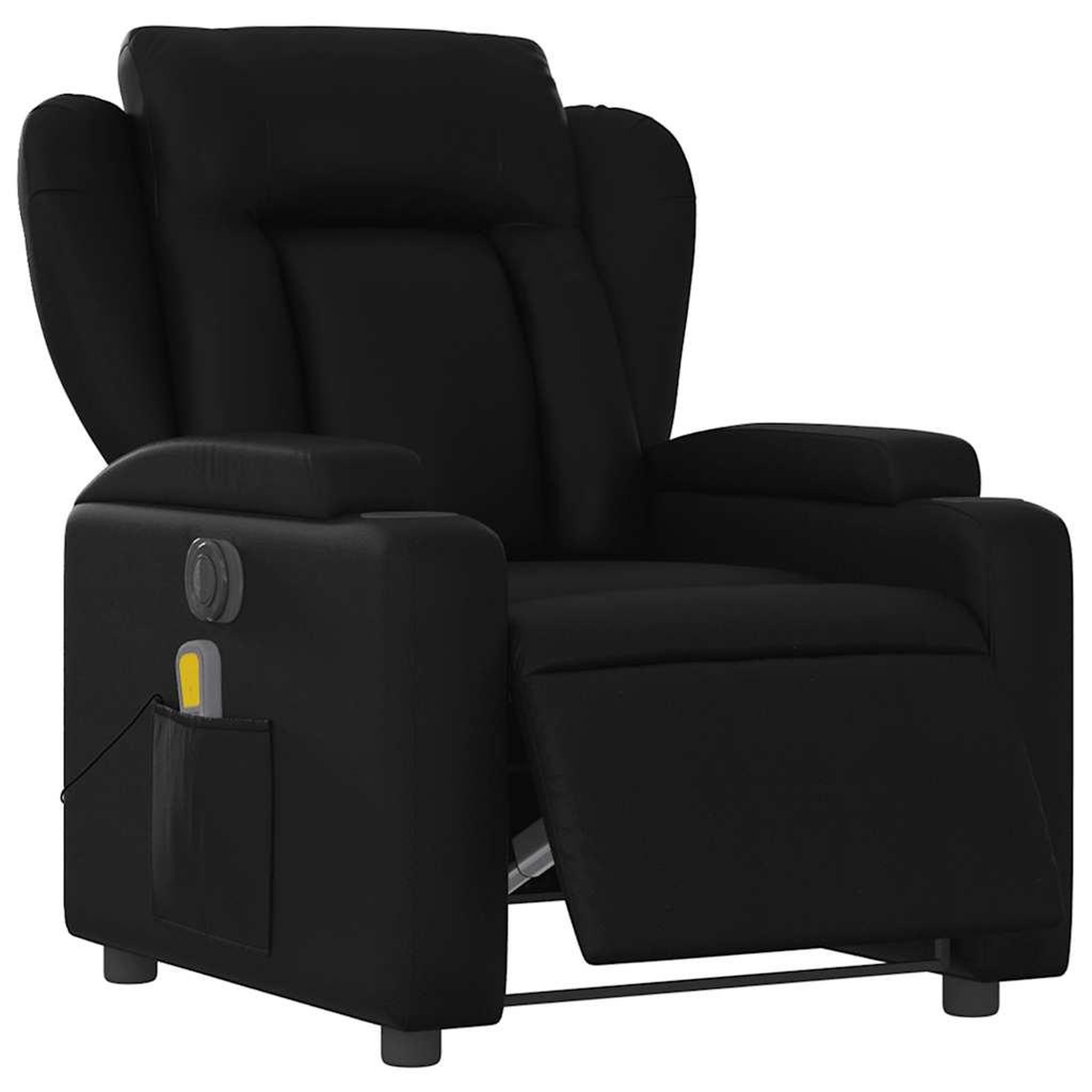 Voir la diapositive 3 : VIDAXL Fauteuil de massage inclinable electrique noir similicuir
