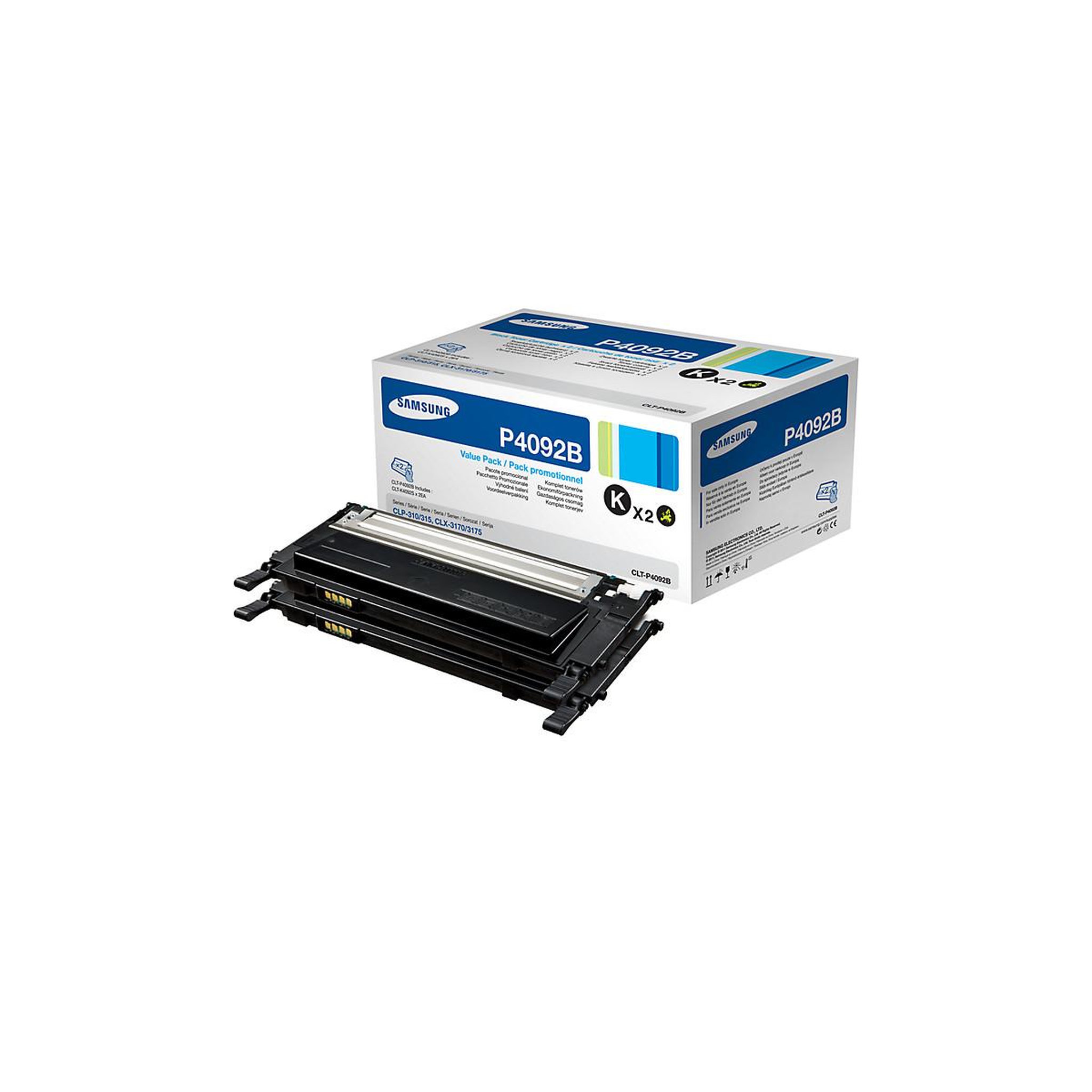 Voir la diapositive 3 : Samsung Samsung Toner noir twin pack (page rendement 3000k)