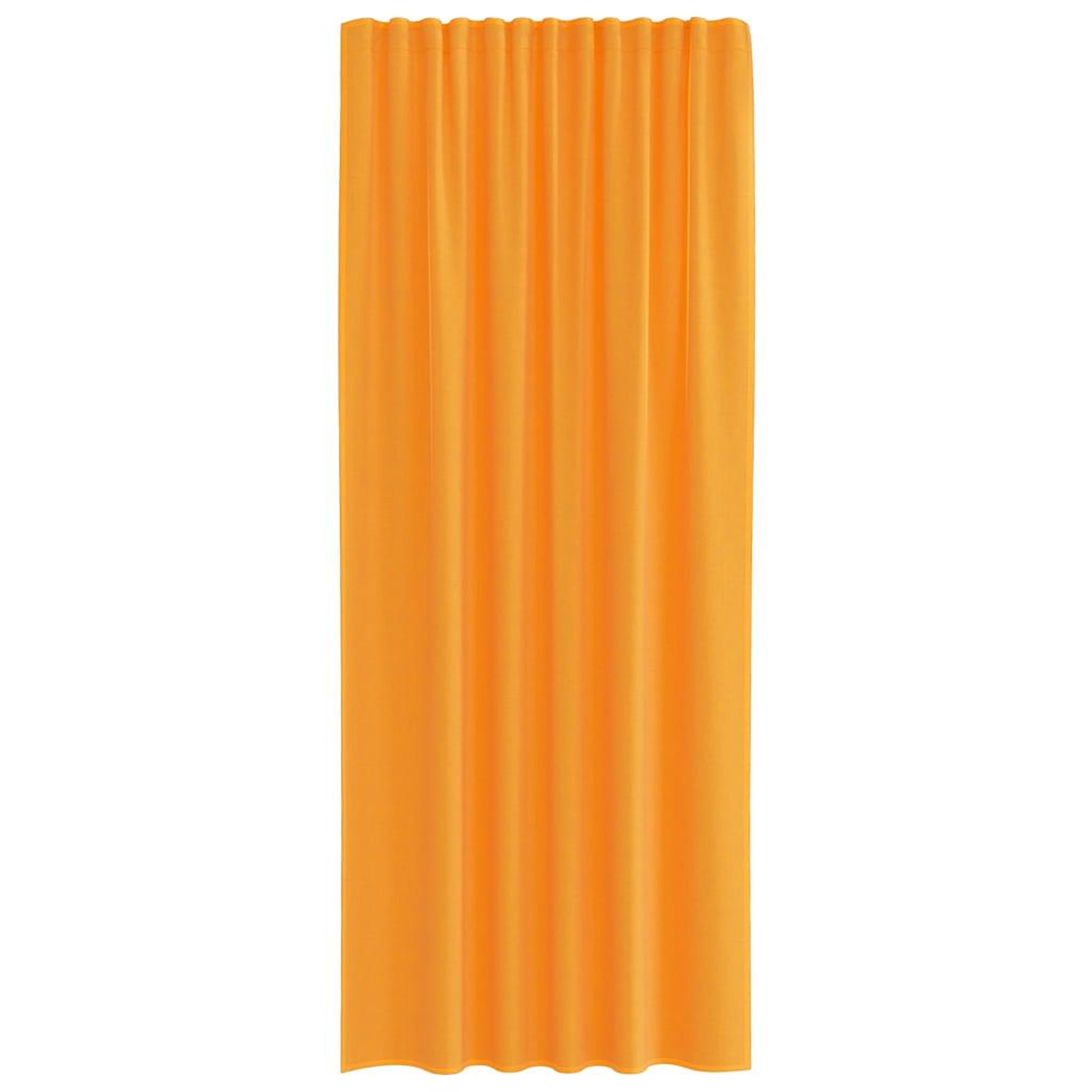 Voir la diapositive 4 : VIDAXL Rideaux en voile avec boucles 2 pcs orange 140x245 cm