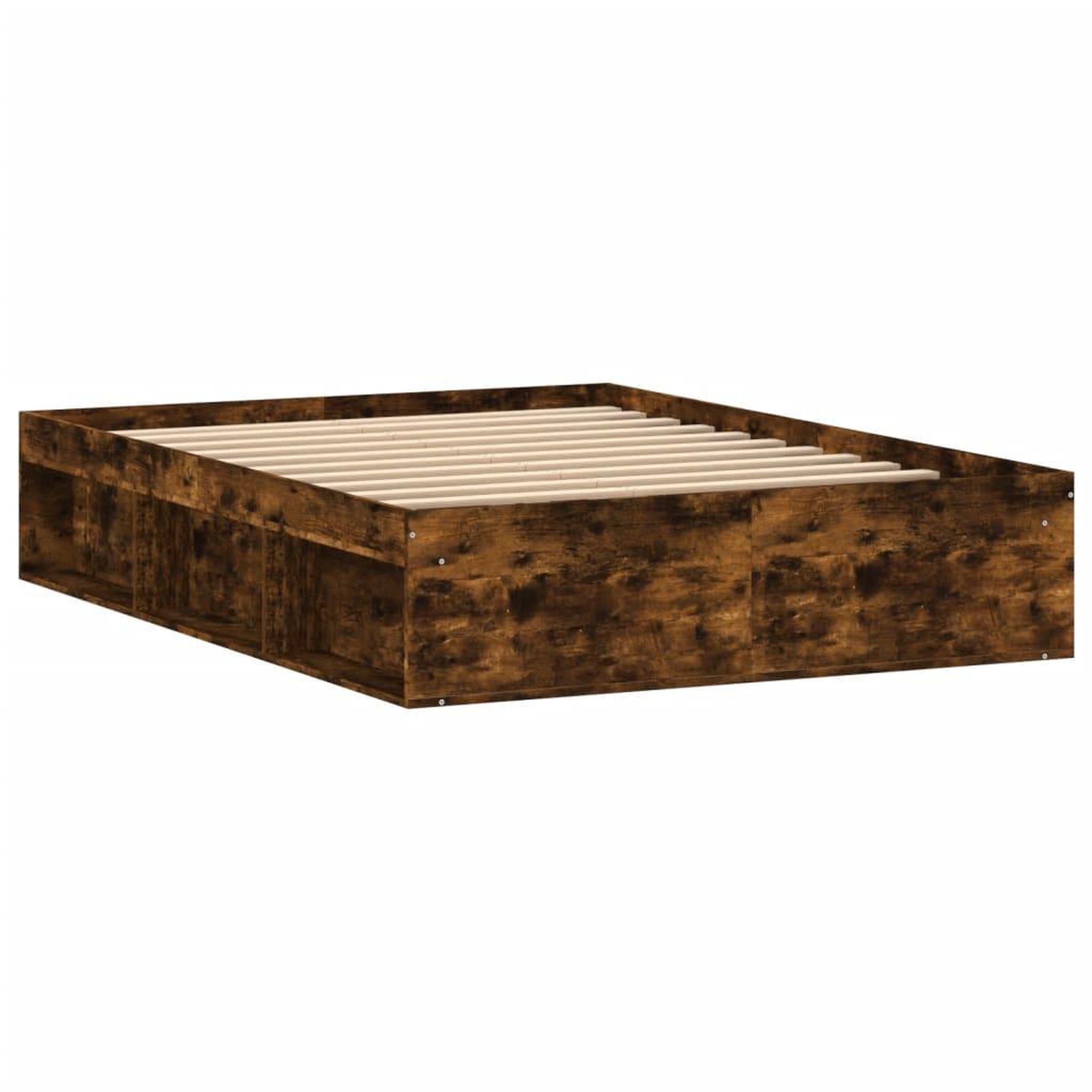 Voir la diapositive 5 : VIDAXL Cadre de lit sans matelas chene fume 135x190 cm