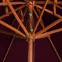 VIDAXL Parasol double avec mat en bois Rouge bordeaux 270 cm