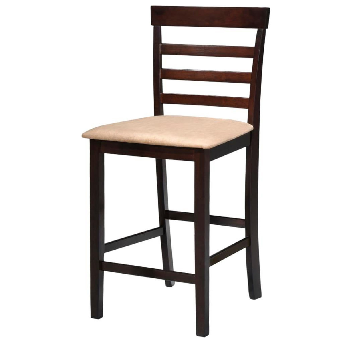 VIDAXL Set table et 4 chaises de bar en bois coloris marron