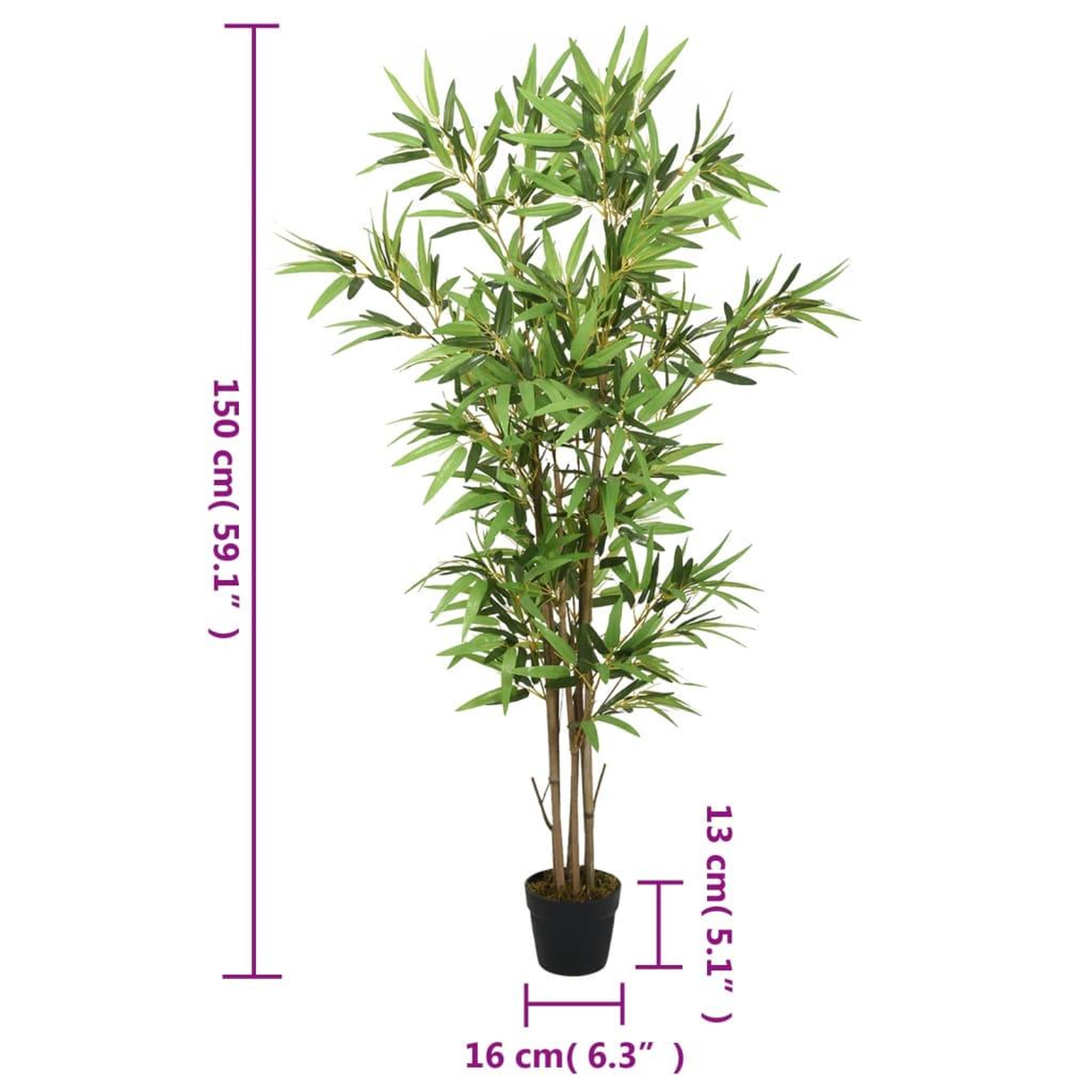Voir la diapositive 4 : VIDAXL Bambou artificiel 828 feuilles 150 cm vert