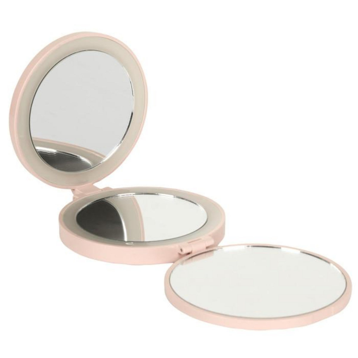 Paris Prix Miroir de Poche LED Grossissant  Triptyque  11cm Nude