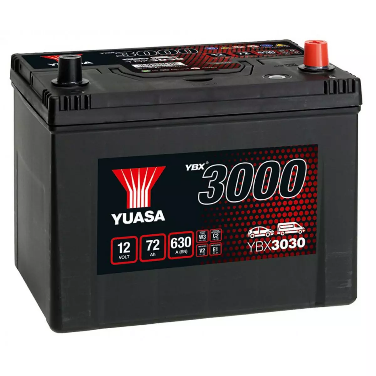 YUASA Batterie Yuasa SMF YBX3030 12V 72ah 630A