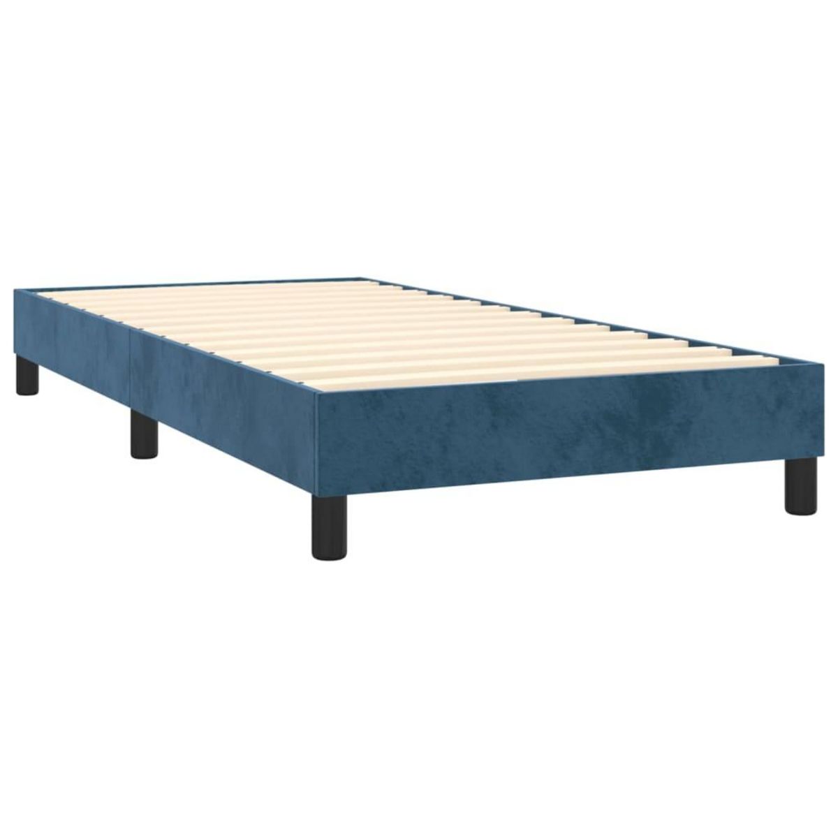 VIDAXL Cadre de lit sans matelas bleu fonce 90x190 cm velours