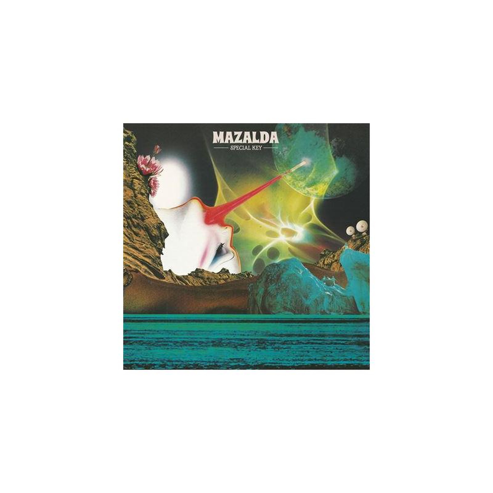 Mazalda cd album « special key » à couverture carrée graphique surréaliste rouges, jaunes, verts, bleus et noirs