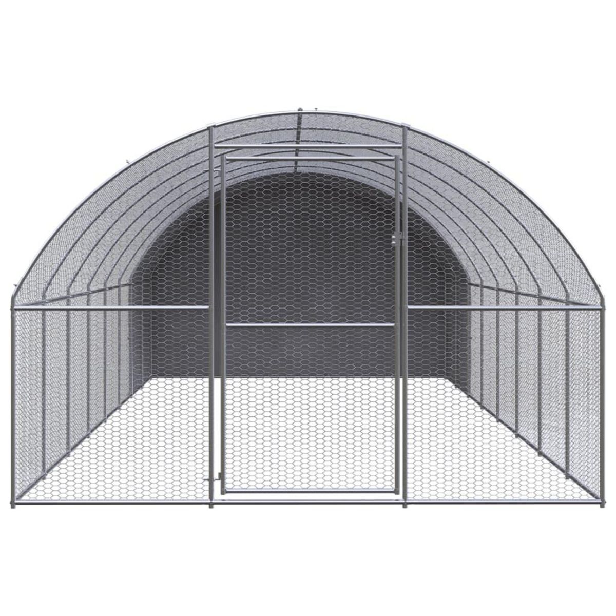 VIDAXL Poulailler d'exterieur 3x8x2 m Acier galvanise