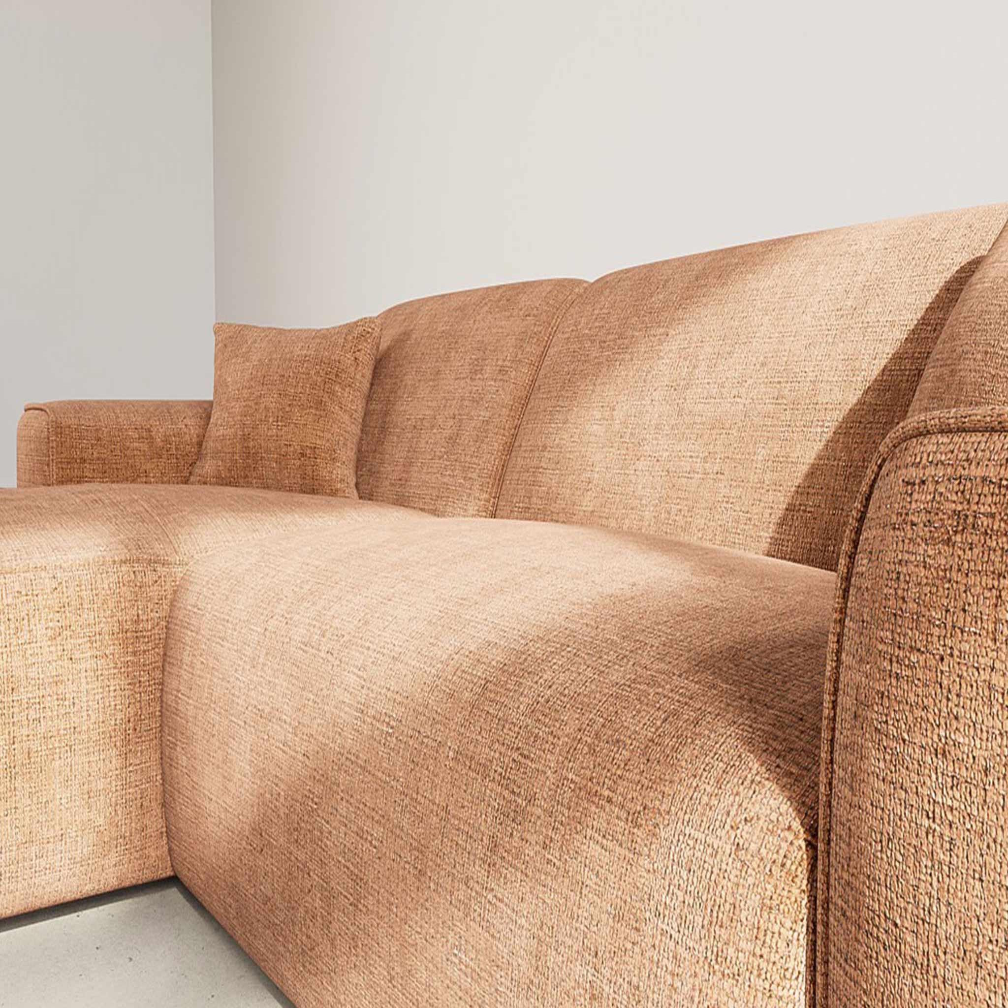 Voir la diapositive 6 : BEST MOBILIER Lison - canapé d'angle gauche 4 places en velours texturé
