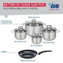 Voir la diapositive 2 : ELO Ensemble de 1 Poêle de cuisson 24 cm et 4 faitouts 12, 14, 16 et 20 cm Elo Prima Brillant