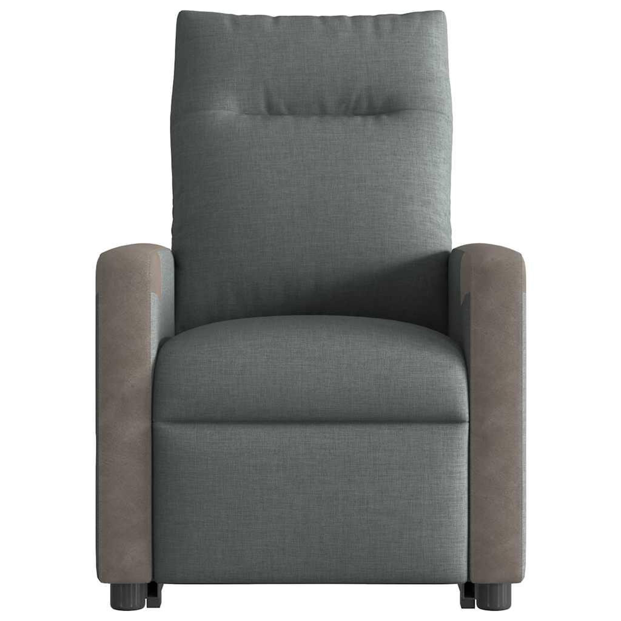 Voir la diapositive 4 : VIDAXL Fauteuil inclinable Gris fonce Tissu