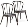 Voir la diapositive 1 : VS VENTA-STOCK Pack 2 chaises Brisa en bois coleur noir