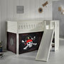 Voir la diapositive 5 : Paris Prix Lit Enfant Toboggan & Tente  Scott Caribian Pirates  90x200cm Blanc