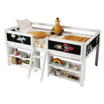 MERAX Lit mezzanine enfant. Coloris disponibles : Blanc, Gris