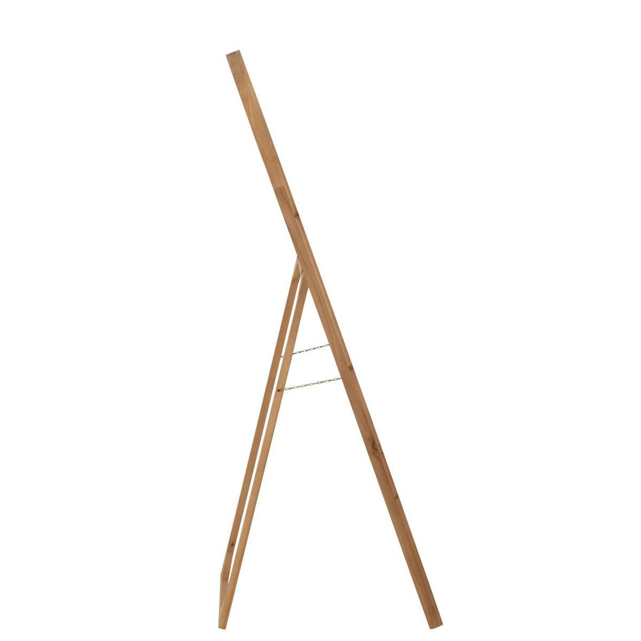 Voir la diapositive 4 : J-LINE Miroir sur pied en bois  hugh  162cm naturel