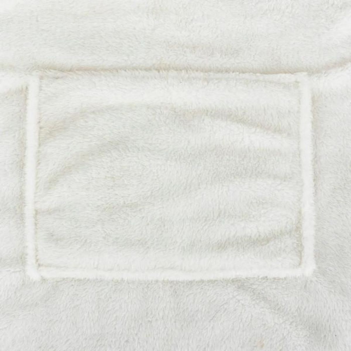 ATMOSPHERA Plaid Sweat Imitation Fourrure  Teddy  70x106cm Blanc