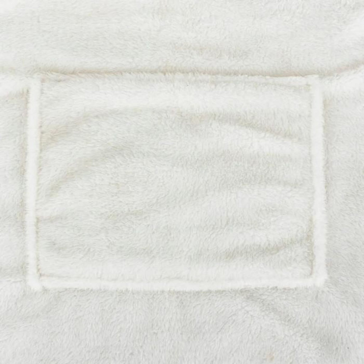 ATMOSPHERA Plaid Sweat Imitation Fourrure  Teddy  70x106cm Blanc