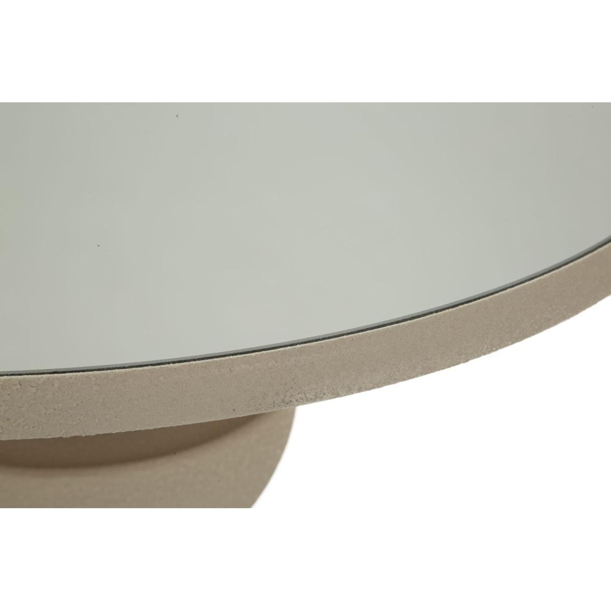 Voir la diapositive 4 : Paris Prix Table d'appoint miroir  dune  49cm crème