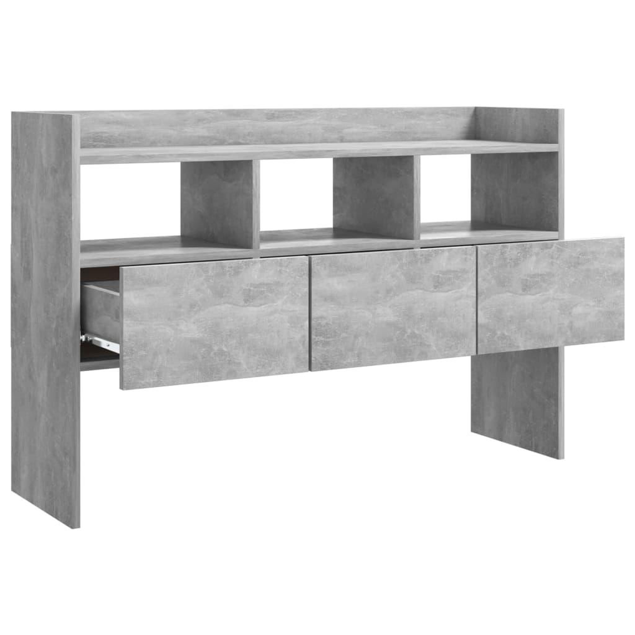 Voir la diapositive 5 : VIDAXL Buffet Gris beton 105x30x70 cm Bois d'ingenierie