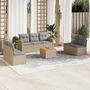 Voir la diapositive 1 : VIDAXL Salon de jardin avec coussins 8 pcs beige resine tressee