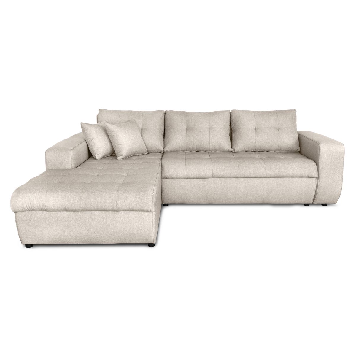 Canapé d'angle gauche convertible CLELIA, 4 places