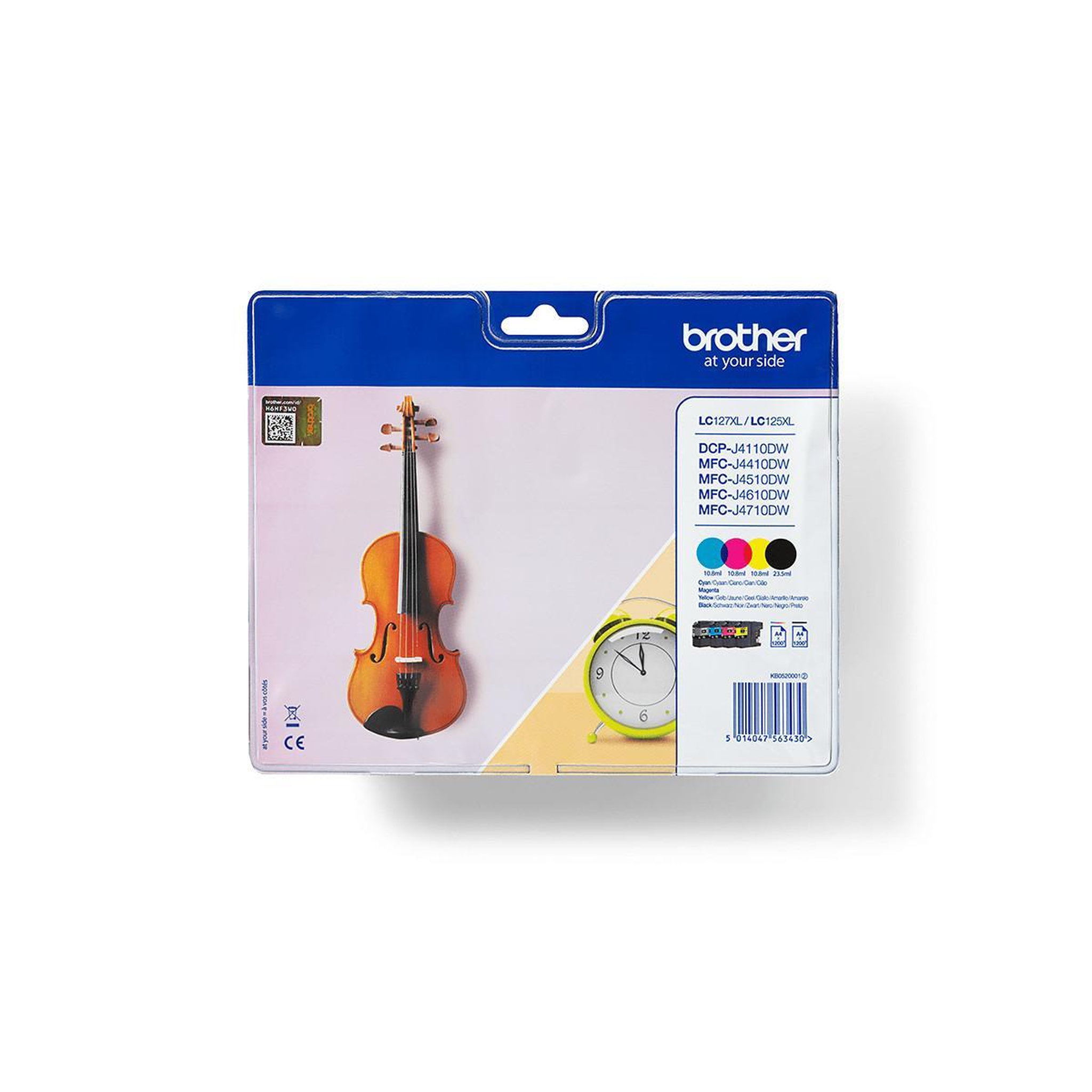 Voir la diapositive 2 : Brother Brother LC127XLVALBP Cartouches dencre Multipack