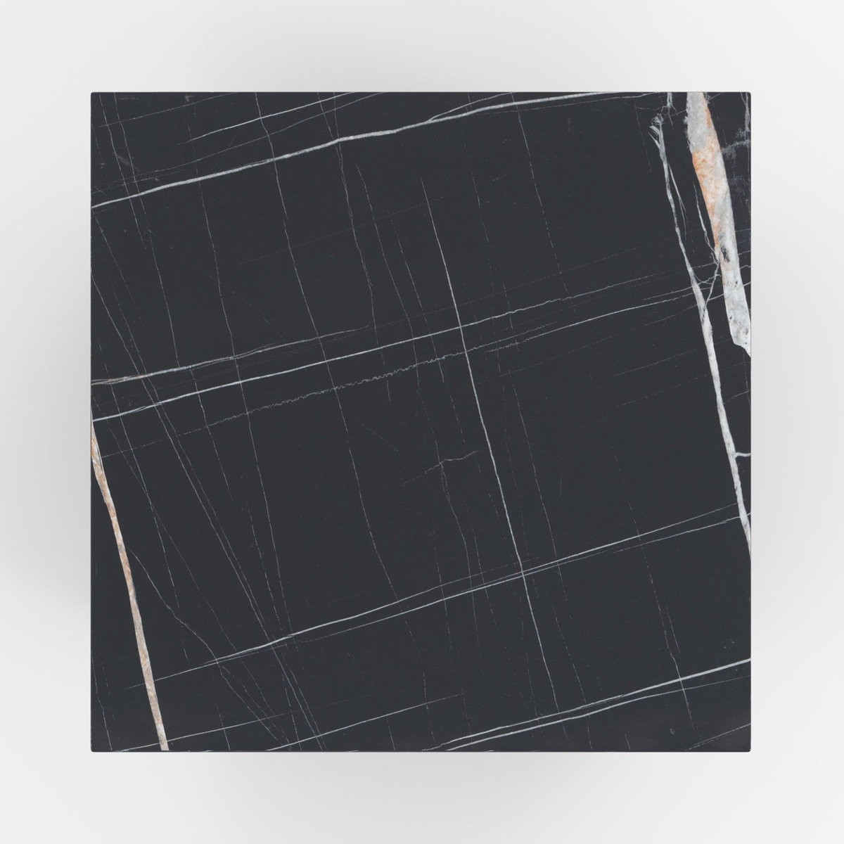 Rendez vous déco Table d'appoint effet marbre blanche - Lison